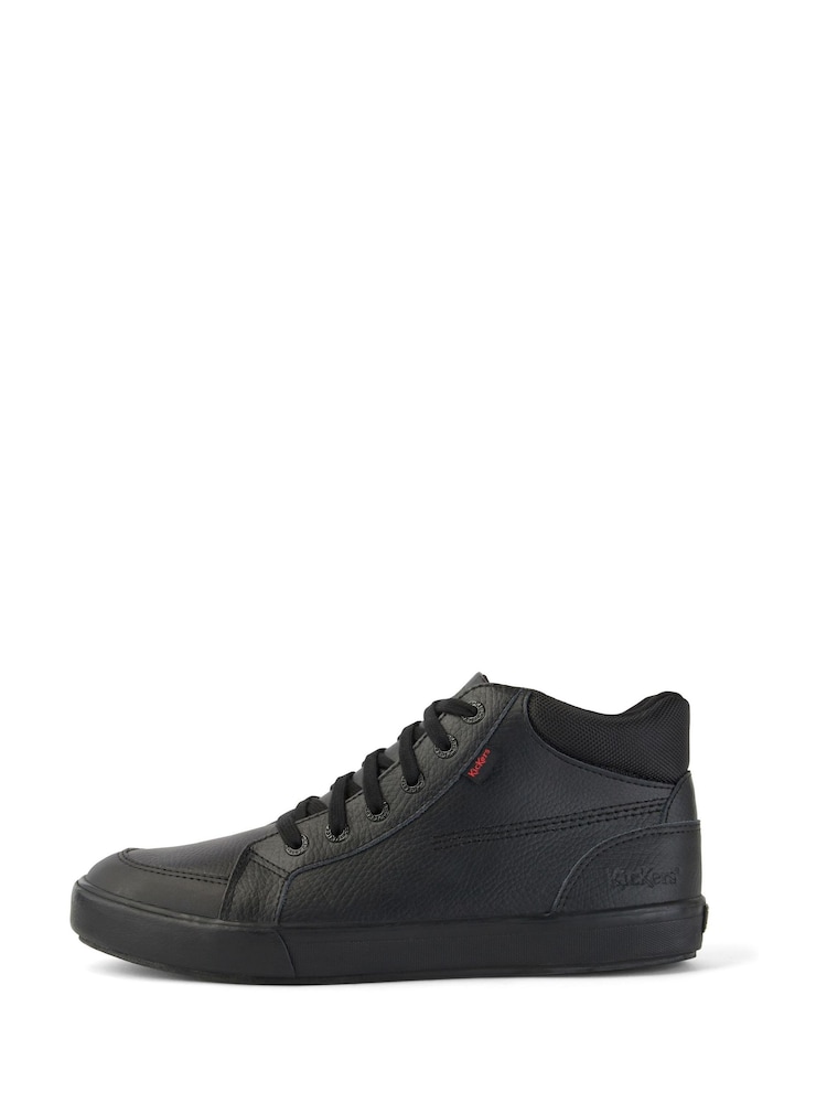 Kickers Black Tovni Hi Padded Leather Trainers - Image 1 of 7 Kickers Black Tovni Hi Padded Leather Trainers - Image 1 of 7