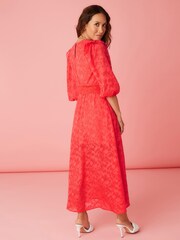 Myleene Klass Orange Vintage Textured Midi Dress - Image 1 of 4