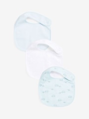 Blue Elephant 3 Pack Baby Bibs - Image 1 of 5