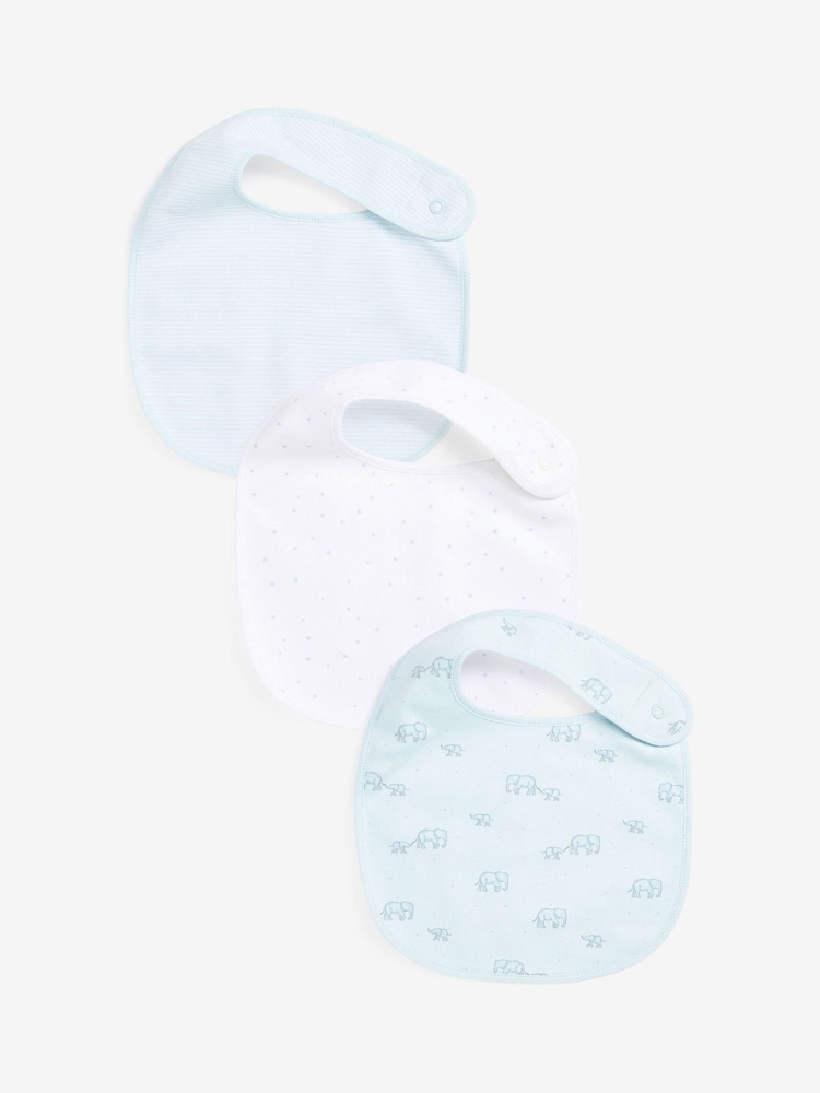 Modra s slončki - 3 Paket Baby BIBS - Slika 1 iz 5 Modra s slončki - 3 Paket Baby BIBS - Slika 1 iz 5