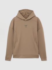 Reiss Beige Flex Hoodie Reiss | Castore Technical Flex Hoodie - Image 2 of 9