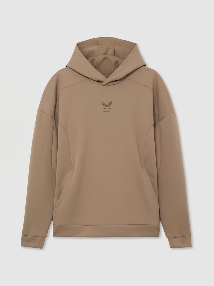 Reiss Beige Flex Hoodie Reiss | Castore Technical Flex Hoodie - Image 2 of 9 Reiss Beige Flex Hoodie Reiss | Castore Technical Flex Hoodie - Image 2 of 9