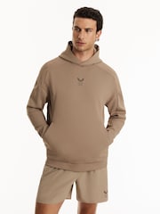 Reiss Beige Flex Hoodie Reiss | Castore Technical Flex Hoodie - Image 4 of 9