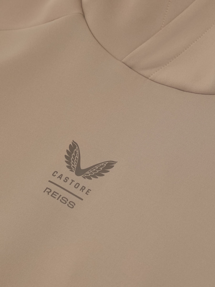 Reiss Beige Flex Hoodie Reiss | Castore Technical Flex Hoodie - Image 9 of 9 Reiss Beige Flex Hoodie Reiss | Castore Technical Flex Hoodie - Image 9 of 9