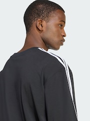 adidas Originals Black Adicolor 3-Stripes Oversized T-Shirt - Image 4 of 6