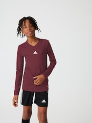 adidas Maroon Red Team Base T-Shirt - Image 1 of 6