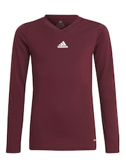 adidas Maroon Red Team Base T-Shirt - Image 2 of 6