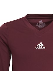 adidas Maroon Red Team Base T-Shirt - Image 4 of 6