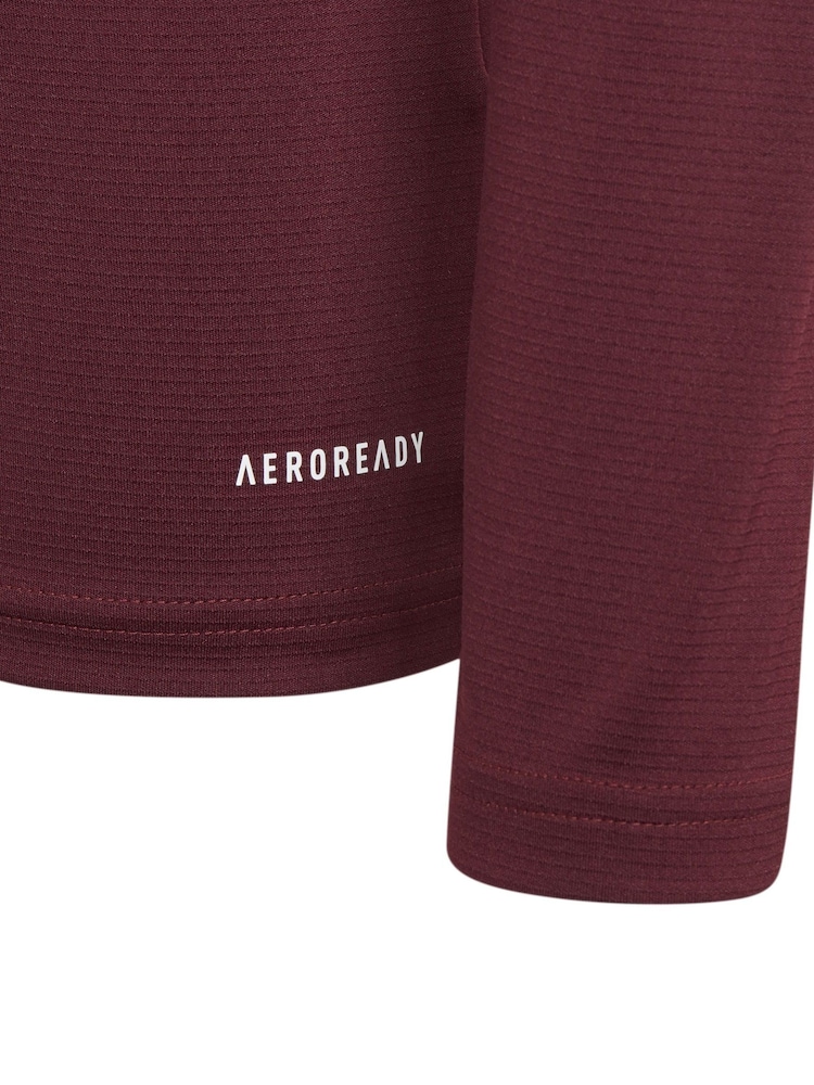 adidas Maroon Red Team Base T-Shirt - Image 6 of 6