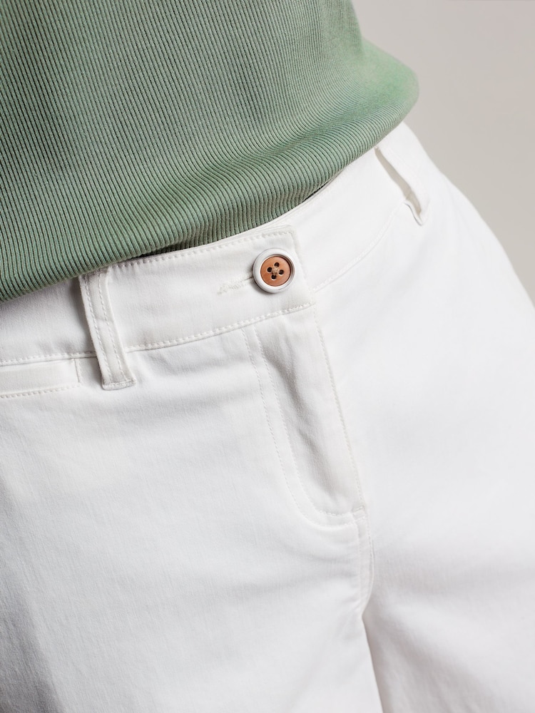 Joules Cruise Long White Chino Shorts - Image 2 of 6