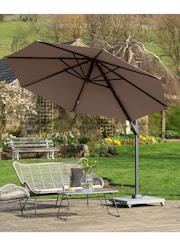 Pacific Taupe Brown Garden Voyager T1 3m Round Parasol - Image 2 of 7