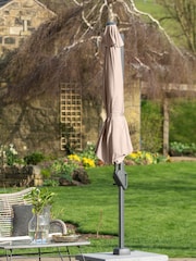 Pacific Taupe Brown Garden Voyager T1 3m Round Parasol - Image 3 of 7