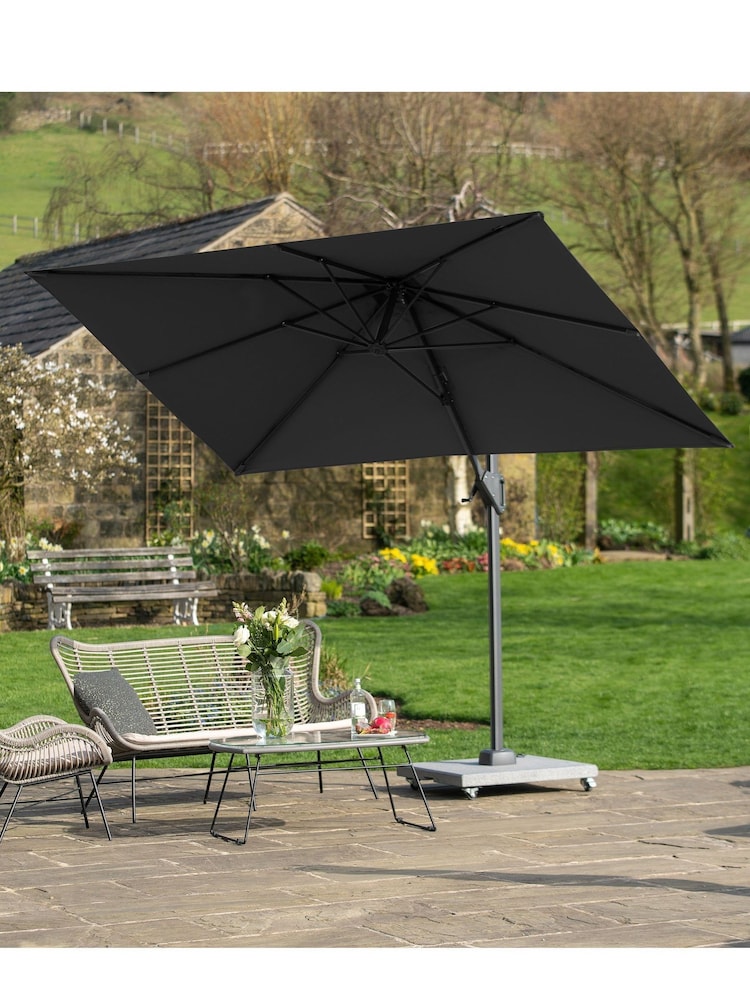 Pacific Anthracite Grey Garden Voyager T1 3 x 2m Oblong Parasol - Image 2 of 7