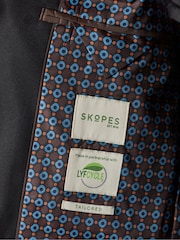 Skopes Black Tailored Fit Romulus Sustainable Suit: Jacket - Image 5 of 5