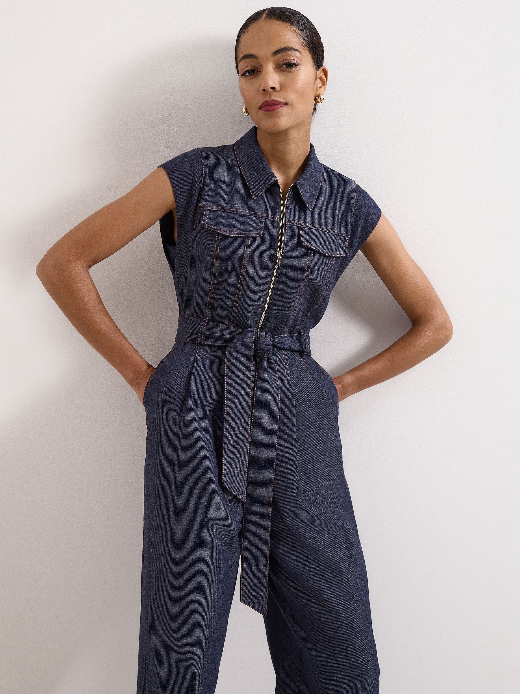 Buy Phase Eight Blue Luiza Denim Jumpsuit from the Next UK online shop