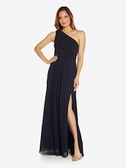 Adrianna Papell One Shoulder Chiffon Gown - Image 1 of 4