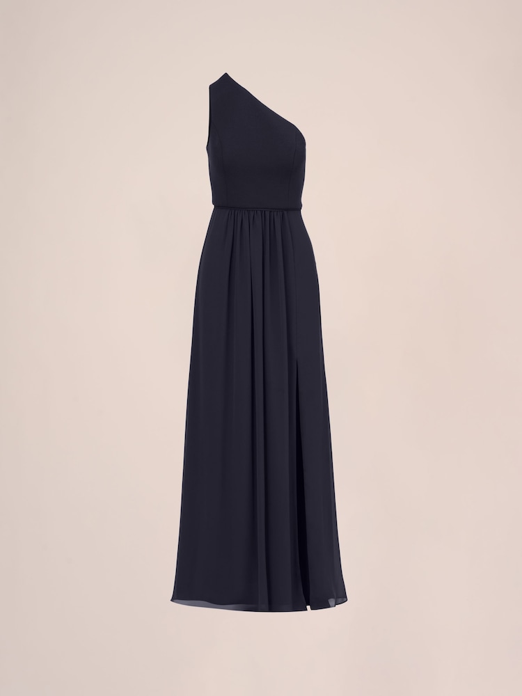Adrianna Papell One Shoulder Chiffon Gown - Image 4 of 4 Adrianna Papell One Shoulder Chiffon Gown - Image 4 of 4