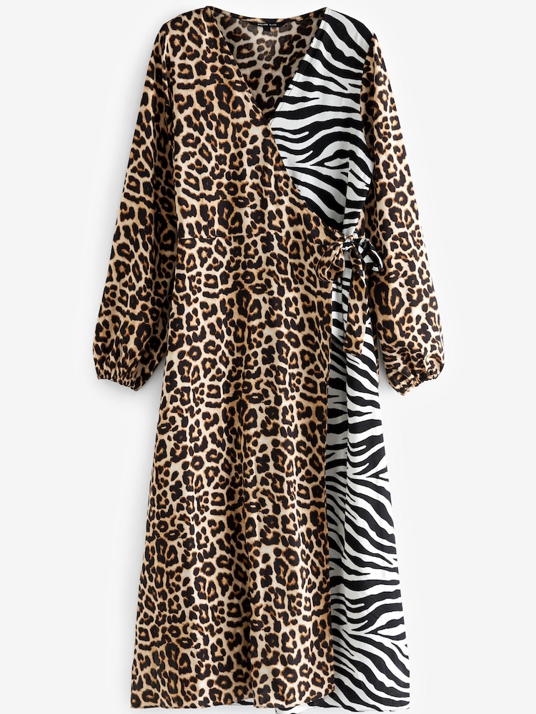 Myleene Klass Mixed Animal Print Wrap Dress - Image 4 of 4