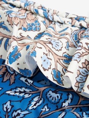 Blue Paisley Frill Plaited Bandeau Tummy Shaping Control Swimsuit - Image 7 of 7