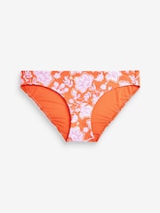 Red Floral High Leg Briefs Bikini Bottoms - Image 5 of 5