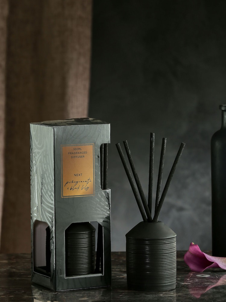 Pomegranate and Black Lily 100ml Fragranced Reed Diffuser - Image 1 of 3