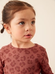 Animal Print Cotton Rich Long Sleeve Rib T-Shirt (3mths-7yrs) - Image 4 of 7