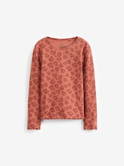 Animal Print Cotton Rich Long Sleeve Rib T-Shirt (3mths-7yrs) - Image 5 of 7