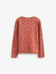 Animal Print Cotton Rich Long Sleeve Rib T-Shirt (3mths-7yrs) - Image 6 of 7