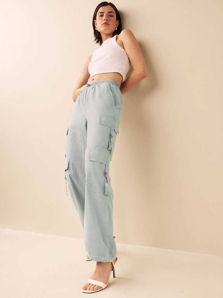 Light Blue Cargo Utility Trouser - Image 2 of 9 Light Blue Cargo Utility Trouser - Image 2 of 9