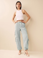 Light Blue Cargo Utility Trouser - Image 4 of 9