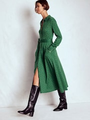 Boden Green Marcia Jersey Shirt Dress - Image 5 of 6