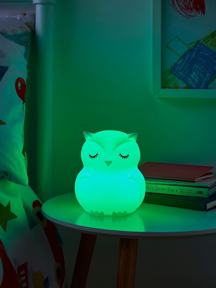 glow White Owl Rechargeable Wireless Night Light - Image 2 of 7