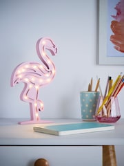 glow Pink Wooden Flamingo Table Light - Image 1 of 5