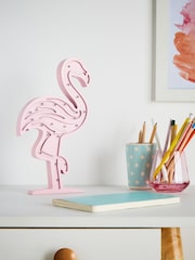 glow Pink Wooden Flamingo Table Light - Image 2 of 5
