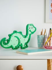 glow Green Wooden Dinosour Rechargeable Wireless Table Light - Image 2 of 5