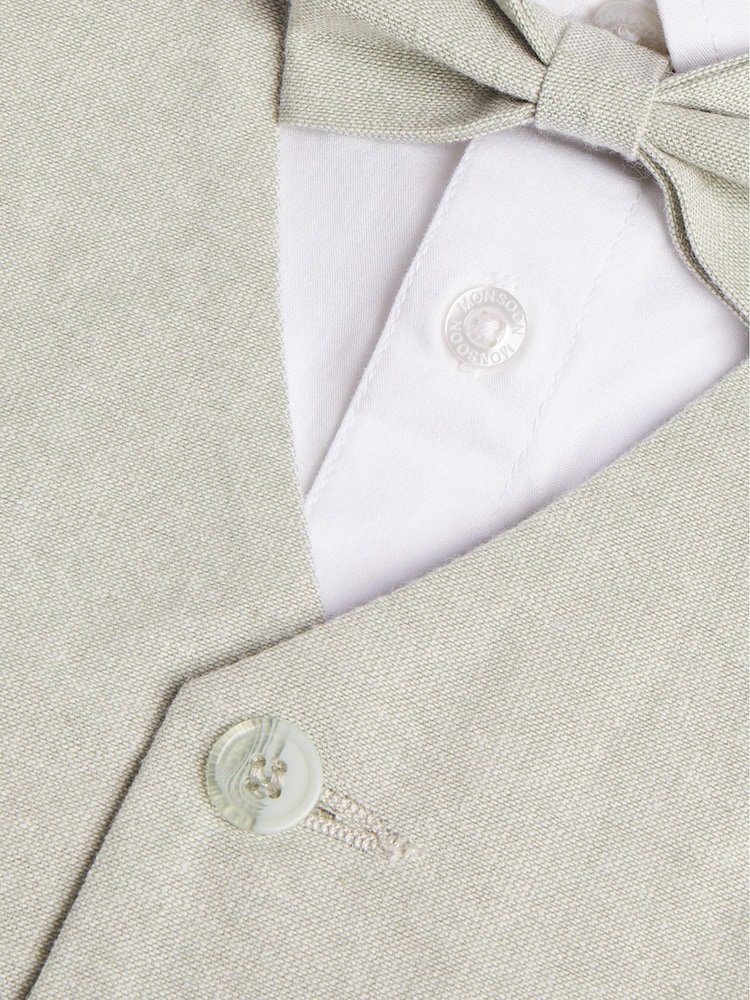 Monsoon Three-Piece Waistcoat, Bow Tie and Short Sleeve Shirt Set - Image 3 of 3