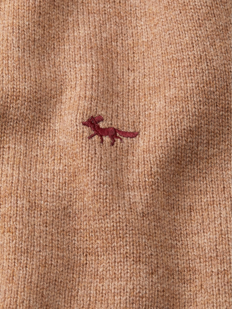 Aubin Westbourne Merino Wool Crew Brown Jumper - Image 5 of 5