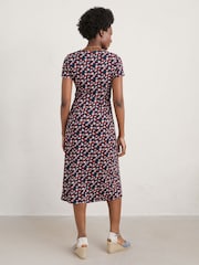 Seasalt Cornwall Blue Seed Packet Short Sleeve Midi Dress - Image 2 of 4