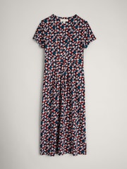 Seasalt Cornwall Blue Seed Packet Short Sleeve Midi Dress - Image 3 of 4