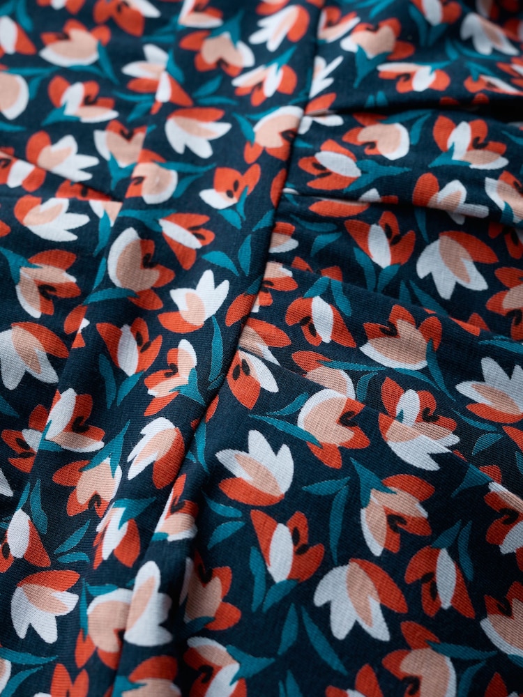 Seasalt Cornwall Blue Seed Packet Short Sleeve Midi Dress - Image 4 of 4
