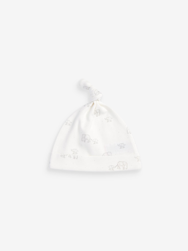 White Grey Animal Baby Tie Top Hats 3 Pack (0-12mths) - Image 5 of 5