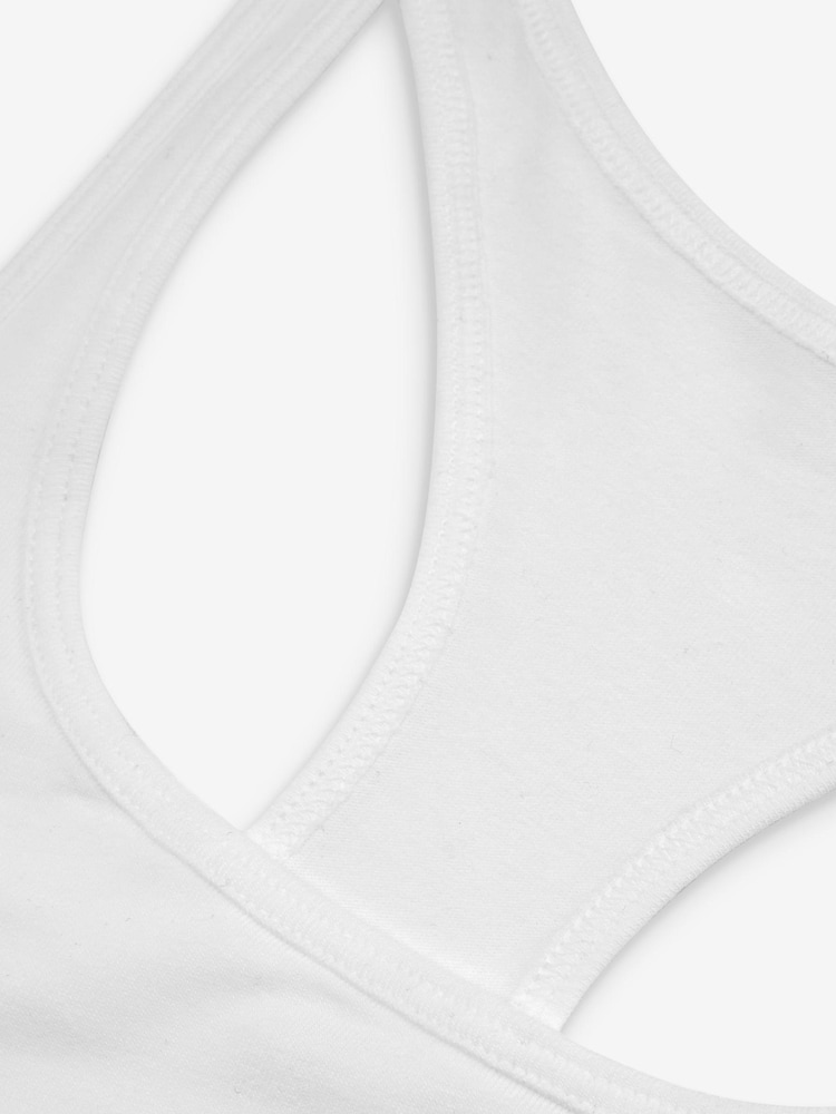 Black/White/Grey 7 Pack Racer Back Crop Tops (5-16yrs) - Image 2 of 8 Black/White/Grey 7 Pack Racer Back Crop Tops (5-16yrs) - Image 2 of 8
