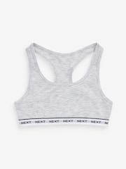 Black/White/Grey 7 Pack Racer Back Crop Tops (5-16yrs) - Image 4 of 8