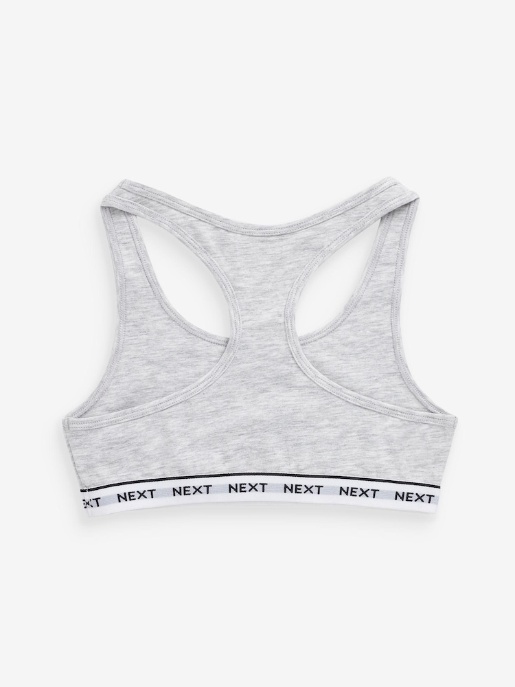 Black/White/Grey 7 Pack Racer Back Crop Tops (5-16yrs) - Image 8 of 8