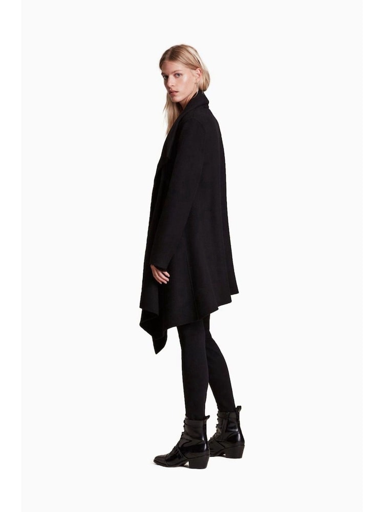 AllSaints Black Monument Eve Coat - Image 4 of 6