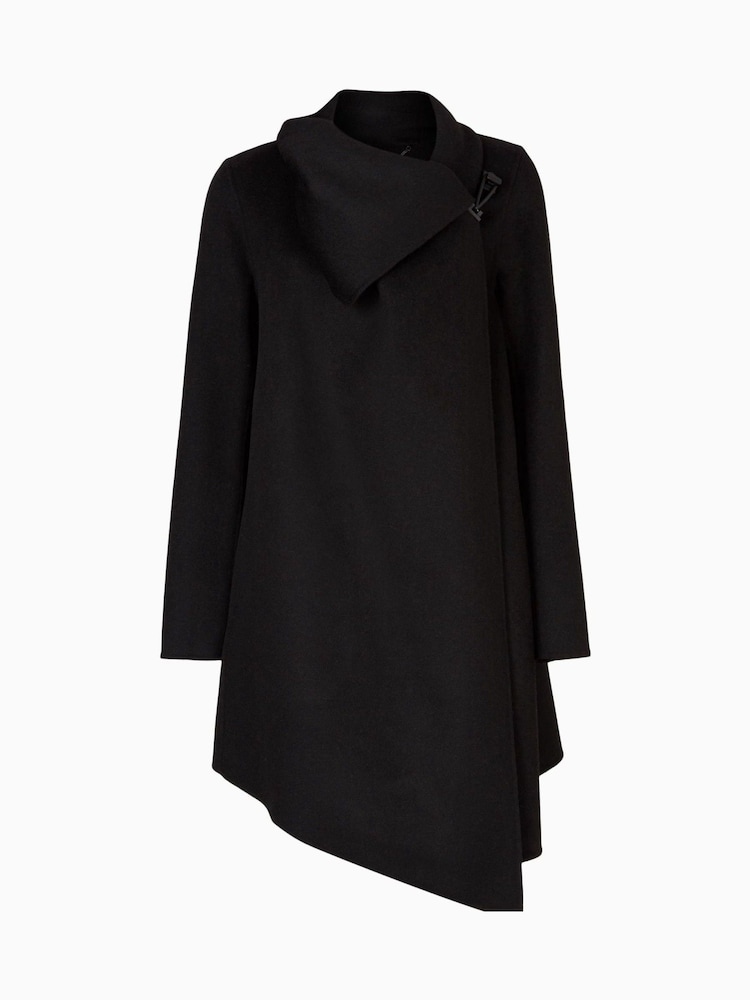 AllSaints Black Monument Eve Coat - Image 6 of 6