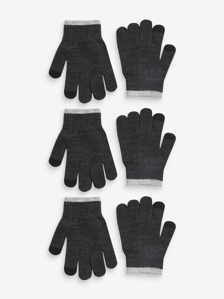 Anthrazitgrau - Magic Finger Handschuhe im 3er-Pack (3 bis 16 Jahre) - Bild 1 von 2 Anthrazitgrau - Magic Finger Handschuhe im 3er-Pack (3 bis 16 Jahre) - Bild 1 von 2