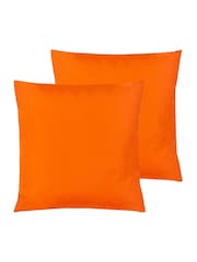 furn. Orange Plain Twin Pack Water UV Resistant Outdoor Cushions - Image 2 of 4