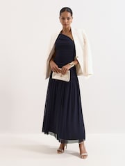 Phase Eight Blue Melina Ruched Dress - Image 7 of 7