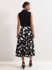 Phase Eight Black Mavis Floral Skirt - Image 3 of 8